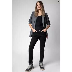 Zadig & Voltaire High Flash Canvas Sneakers Womens 8